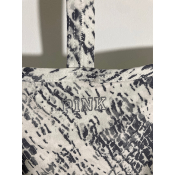 NWOT VS Pink Marble Snake Print Athleisure Workout Racerback Tank Top XL - Picture 7 of 7